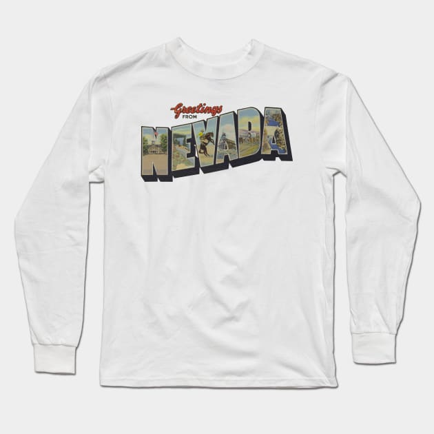 Greetings from Nevada Long Sleeve T-Shirt by reapolo